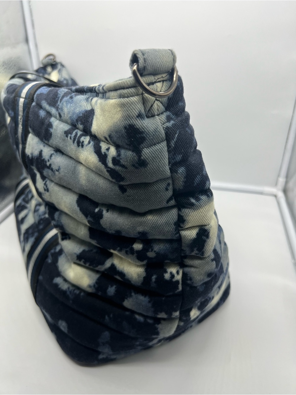 THINK ROYLN Wingman Denim Tie Dye Tote Weekender Duffel Carryon Overnight Bag - Picture 9 of 17